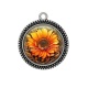 Pendentif Cabochon Argent - tournesol