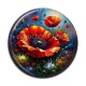 Cabochon Résine - coquelicot