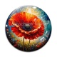 Cabochon Verre - coquelicot