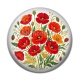 Cabochon Résine - coquelicot