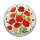 Cabochon Verre - coquelicot