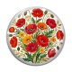 Cabochon Verre - coquelicot