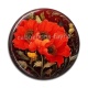 Cabochon Résine - coquelicot