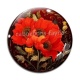 Cabochon Verre - coquelicot