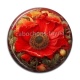 Cabochon Résine - coquelicot