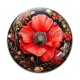 Cabochon Verre - coquelicot