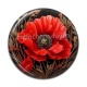 Cabochon Résine - coquelicot