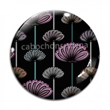 Cabochon Verre - feuille