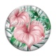 Cabochon Verre - fleurs exotique