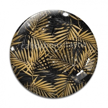 Cabochon Verre - feuille