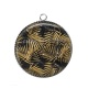 Pendentif Cabochon Argent - feuille