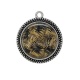 Pendentif Cabochon Argent - feuille