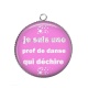 Pendentif Cabochon Argent - prof de danse