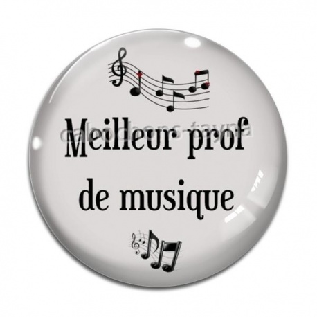 Cabochon Verre - meilleur prof de musique