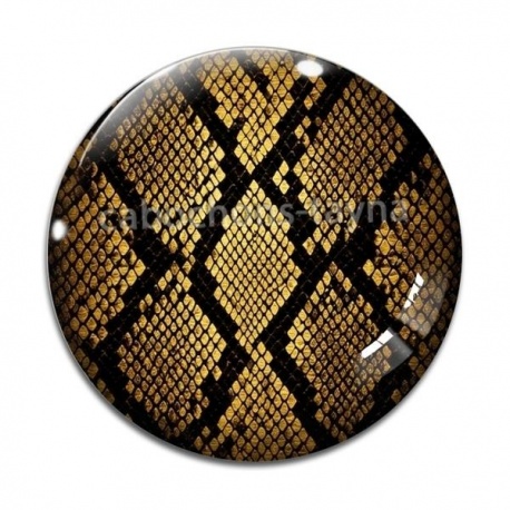Cabochon Verre - fond peau