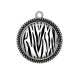Pendentif Cabochon Argent - fond peau