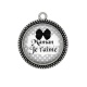Pendentif Cabochon Argent - maman je t'aime