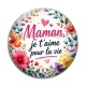 Cabochon Verre - maman je t'aime pour la vie