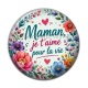 Cabochon Résine - maman je t'aime pour la vie