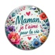 Cabochon Verre - maman je t'aime pour la vie