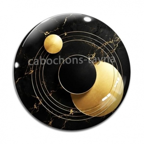 Cabochon Verre - fond rond