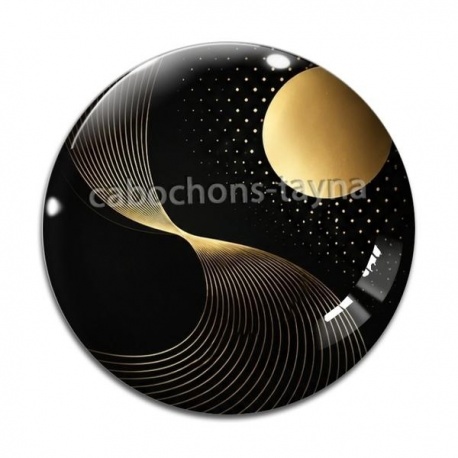 Cabochon Verre - Fond Géométrique