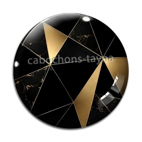 Cabochon Verre - Fond Géométrique