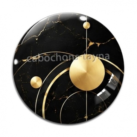 Cabochon Verre - Fond Géométrique