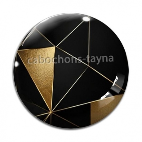 Cabochon Verre - Fond Géométrique