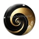 Cabochon Verre - fond spirale