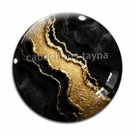 Cabochon Verre - font effet marbre
