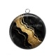 Pendentif Cabochon Argent - font effet marbre