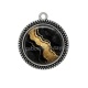Pendentif Cabochon Argent - font effet marbre
