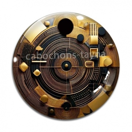Cabochon Verre -  spirale