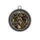 Pendentif Cabochon Argent - fond peau animal 