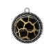 Pendentif Cabochon Argent - fond peau animal 