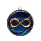 Pendentif Cabochon Argent - signe infini
