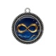 Pendentif Cabochon Argent - signe infini