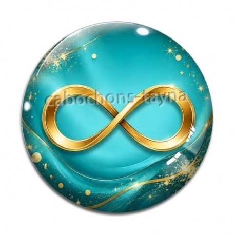 Cabochon Verre - signe infini