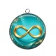Pendentif Cabochon Argent - signe infini