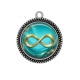 Pendentif Cabochon Argent - signe infini