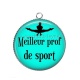Pendentif Cabochon Argent - meilleur prof de sport
