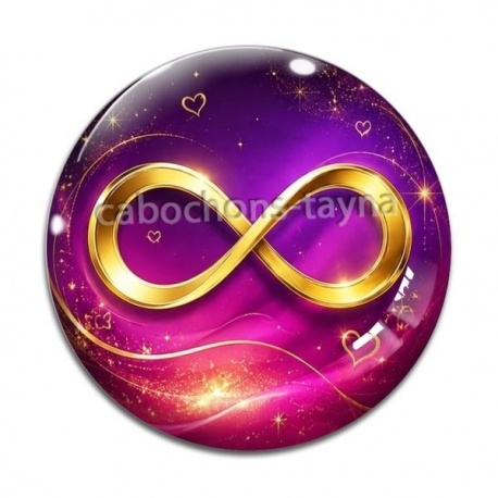 Cabochon Verre - signe infini
