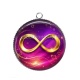 Pendentif Cabochon Argent - signe infini