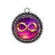 Pendentif Cabochon Argent - signe infini