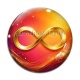 Cabochon Verre - signe infini