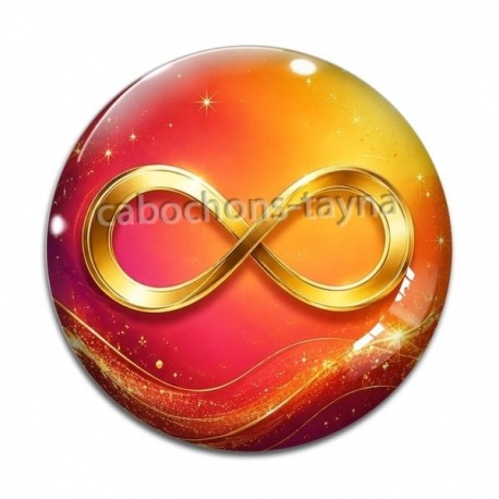 Cabochon Verre - signe infini