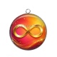 Pendentif Cabochon Argent - signe infini
