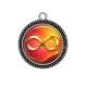 Pendentif Cabochon Argent - signe infini