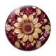 Cabochon Verre - fleur tournesol